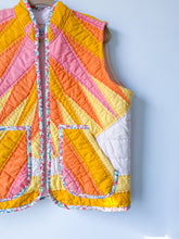 Load image into Gallery viewer, One-of-a-Kind: Sunburst Quilt Vest (L/XL)