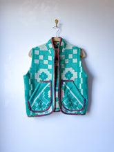 Load image into Gallery viewer, One-of-a-Kind: Vintage Geometric Blanket Vest (XS-M)