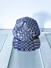 Load image into Gallery viewer, One-of-a-Kind: Indigo Violet Antique Coverlet 5 Panel Hat (Large)