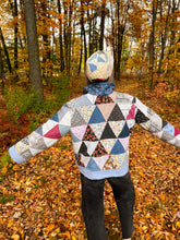 Load image into Gallery viewer, One-of-a-Kind: Triangle Block Cropped Chore Coat (L)
