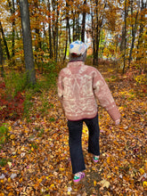 Load image into Gallery viewer, One-of-a-Kind: Orr Health Tan/Dusty Rose Wool Blanket Flora Jacket (M)