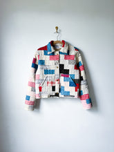Load image into Gallery viewer, One-of-a-Kind: Brick Block Cropped Chore Coat (XS/S)