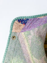 Load image into Gallery viewer, One-of-a-Kind: Green and Lavender Art Deco Floral Wool Blanket Flora Jacket (XS)