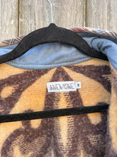 Load image into Gallery viewer, One-of-a-Kind: Chocolate Floral Ukrainian Blanket Flora Jacket (M)