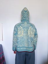 Load image into Gallery viewer, One-of-a-Kind: Golden Dawn Wool Blanket Hooded Flora Jacket (M)