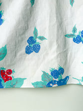 Load image into Gallery viewer, One-of-a-Kind: Tutti Blue Frutti Vintage Tablecloth Shaftsbury Shirt (S)