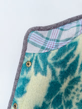 Load image into Gallery viewer, One-of-a-Kind: Turquoise Floral Ukrainian Blanket Flora Jacket (S)