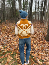 Load image into Gallery viewer, One-of-a-Kind: Ukrainian Wool Blanket Snap Front Vest (XS)