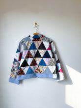 Load image into Gallery viewer, One-of-a-Kind: Triangle Block Cropped Chore Coat (L)