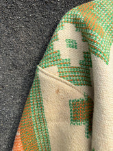 Load image into Gallery viewer, One-of-a-Kind: Geometric Floral Ukrainian Blanket Flora Jacket (S)