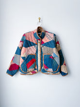 Load image into Gallery viewer, One-of-a-Kind: Indigo Rocky Road to Kansas Flora Jacket (S)