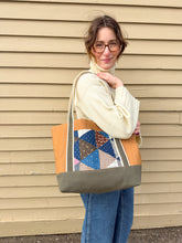 Load image into Gallery viewer, One-of-a-Kind: 19th Century Indigo Triangle Boat Tote