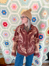 Load image into Gallery viewer, One-of-a-Kind: Chocolate Floral Blanket Field Jacket (L)