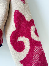 Load image into Gallery viewer, One-of-a-Kind: Fuchsia Floral Ukrainian Blanket Flora Jacket (S)