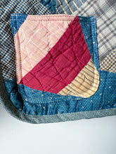 Load image into Gallery viewer, One-of-a-Kind: Indigo Dot Rocky Road to Kansas Vest (XS/S)