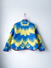 Load image into Gallery viewer, One-of-a-Kind: Blue and Yellow Ukrainian Blanket Flora Jacket (M)