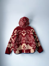 Load image into Gallery viewer, One-of-a-Kind: Rust Floral Wool Ukrainian Blanket Hooded Flora Jacket (M)