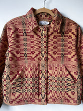Load image into Gallery viewer, One-of-a-Kind: Overshot Coverlet Cropped Coat (XS/S)