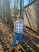 Load image into Gallery viewer, One-of-a-Kind: Diamond Block Snap Front Vest (L)