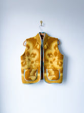 Load image into Gallery viewer, One-of-a-Kind: Ochre Floral Wool Blanket Vest (XS-M)