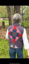 Load image into Gallery viewer, One-of-a-Kind: Lattice and Square Quilt Vest (XS-M)