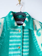 Load image into Gallery viewer, One-of-a-Kind: Green Floral Blanket Field Jacket (S)