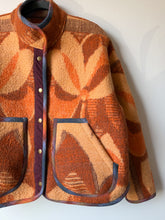 Load image into Gallery viewer, One-of-a-Kind: Orange Ukrainian Blanket Flora Jacket (M)