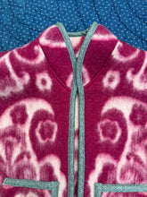 Load image into Gallery viewer, One-of-a-Kind: Fucshia Floral Vintage Blanket Vest (XS-M)