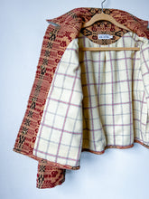 Load image into Gallery viewer, One-of-a-Kind: Overshot Coverlet Cropped Coat (XS/S)