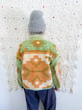 Load image into Gallery viewer, One-of-a-Kind: Geometric Floral Ukrainian Blanket Flora Jacket (S)