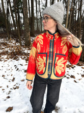 Load image into Gallery viewer, One-of-a-Kind: Hawaiian Floral Wool Blanket Flora Jacket (XS)