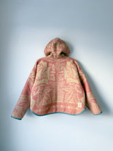 Load image into Gallery viewer, One-of-a-Kind: Golden Dawn Wool Blanket Hooded Flora Jacket (M)
