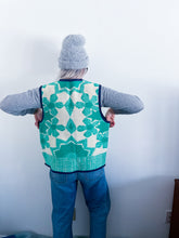 Load image into Gallery viewer, One-of-a-Kind: Floral Wool Blanket Snap Front Vest (L)