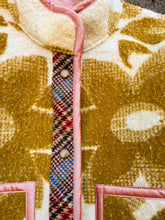 Load image into Gallery viewer, One-of-a-Kind: Ochre Geometric Ukrainian Blanket Flora Jacket (M)