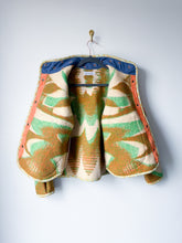 Load image into Gallery viewer, One-of-a-Kind: Orange and Green Floral Ukrainian Blanket Flora Jacket (M)