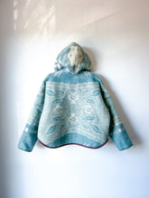 Load image into Gallery viewer, One-of-a-Kind: Golden Dawn Wool Blanket Hooded Flora Jacket (M)
