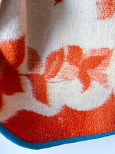 Load image into Gallery viewer, One-of-a-Kind: Fall Orange Floral Ukrainian Wool Blanket Flora Jacket (M)