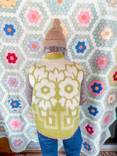 Load image into Gallery viewer, One-of-a-Kind: Celery Floral Ukrainian Blanket Vest (L/XL)