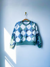 Load image into Gallery viewer, One-of-a-Kind: Diamond Block Quilt Pullover (S/M)