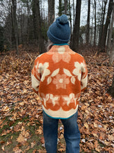 Load image into Gallery viewer, One-of-a-Kind: Fall Orange Floral Ukrainian Wool Blanket Flora Jacket (M)