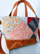 Load image into Gallery viewer, One-of-a-Kind: Aunt Eliza’s Star Floral Project Bag (with detachable strap)