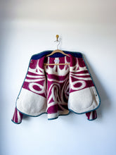 Load image into Gallery viewer, One-of-a-Kind: Ukrainian Raspberry Blanket Flora Jacket (M)