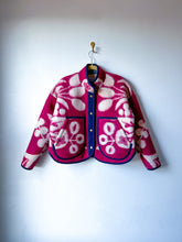 Load image into Gallery viewer, One-of-a-Kind: Fuchsia Berry Ukrainian Wool Blanket Flora Jacket (S)