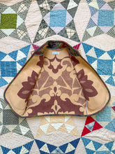 Load image into Gallery viewer, One-of-a-Kind: Brown and Tan Floral Vintage Blanket Vest (XS-M)