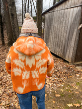 Load image into Gallery viewer, One-of-a-Kind: Ukrainian Floral Wool Blanket Hooded Flora Jacket (S)