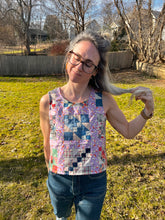 Load image into Gallery viewer, One-of-a-Kind: Arkansas Crossroads QUILT TOP Turnaround Tank (S)