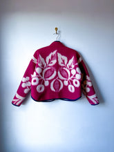 Load image into Gallery viewer, One-of-a-Kind: Fuchsia Berry Ukrainian Wool Blanket Flora Jacket (S)