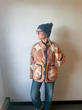 Load image into Gallery viewer, One-of-a-Kind: Vintage Mod Geometric Blanket Flora Jacket (L)