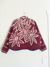 Load image into Gallery viewer, One-of-a-Kind: Toasted Burgundy Floral Ukrainian Blanket Flora Jacket (M)