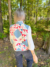 Load image into Gallery viewer, One-of-a-Kind: Ocean Waves Quilt Vest (XS-M)